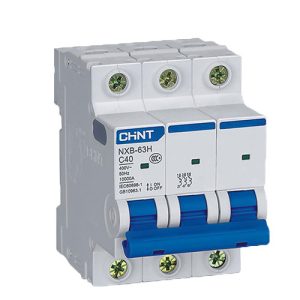 کلید مینیاتوری 40 آمپر سه پل NXB-63H 3P C40 چینت الکتریک