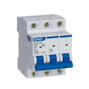 کلید مینیاتوری 50 آمپر سه پل NXB-63H 3P C50 چینت الکتریک