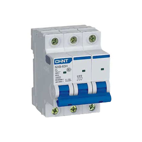 کلید مینیاتوری 25 آمپر سه پل NXB-63H 3P C25 چینت الکتریک