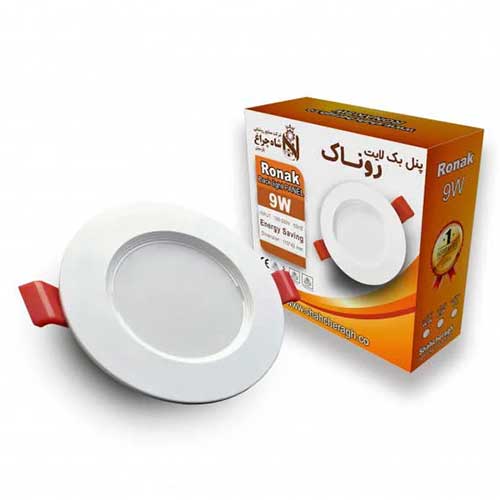 پنل گرد توکار روناک 9 وات