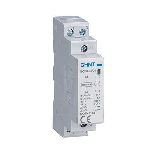 کنتاکتور بی صدا دو پل سری NCH8 آمپر40 ولتاژ 220.23 چینت الکتریک