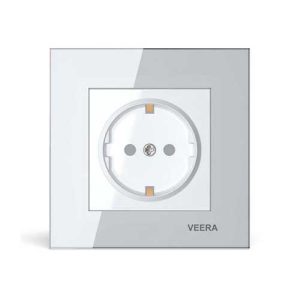 پریز ارت دار مدل کریستال کامل (قاب دور و میانه)