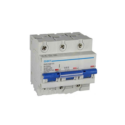 کلید مینیاتوری 100 آمپر سه پل DZ158 3P 100A چینت الکتریک
