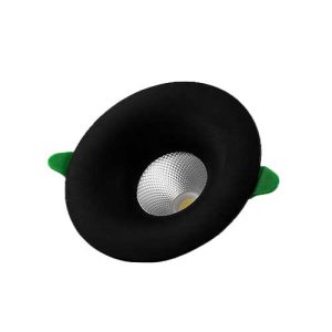 چراغ چشمي سفيد COB آميتريس 9 وات دايره اي بدنه مشکی پارس شعاع توس