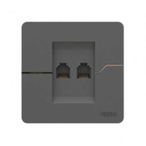 پریز تلفن دو سوکت (چهار خط) ویرا مدل T2