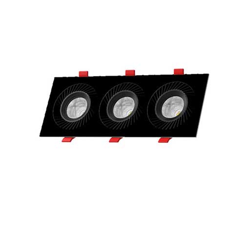 چراغ چشمي سفيد SMD ديپلايت متحرك 7*3 وات بدنه تمام مشکی پارس شعاع توس