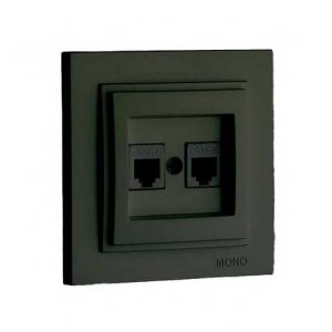 سوکت شبکه دوبل (cat6) کامل مونو مدل دسپینا لاریسا