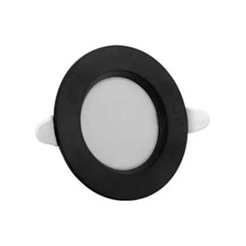 چراغ سقفی توکار سولاریس 9 وات بدنه مشکی دایره ای پارس شعاع