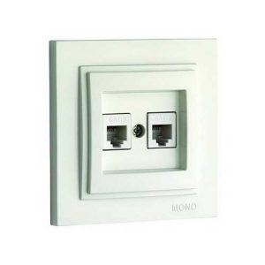 سوکت تلفن دوبل (cat3) کامل مونو مدل دسپینا لاریسا