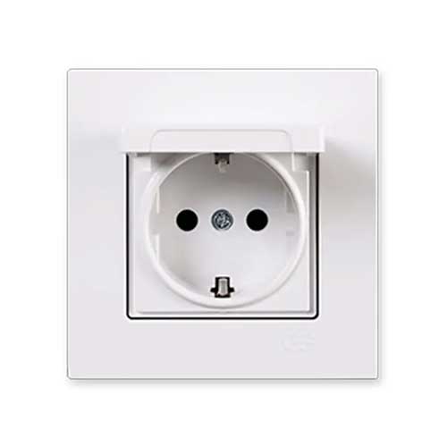 پریز برق ارت دار دربدار کامل اکونا