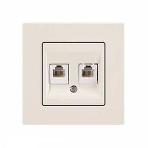 پریز تلفن دو سوکت CAT3 کامل اکونا