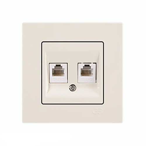 پریز تلفن دو سوکت CAT3 کامل اکونا