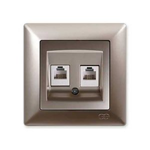 پریز تلفن دو سوکت CAT3 کامل ویسیج