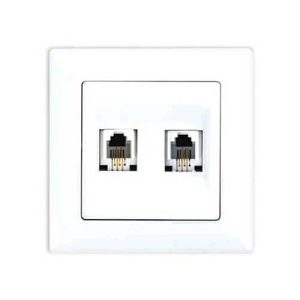 پریز تلفن دو سوکت CAT3 کامل ویسیج