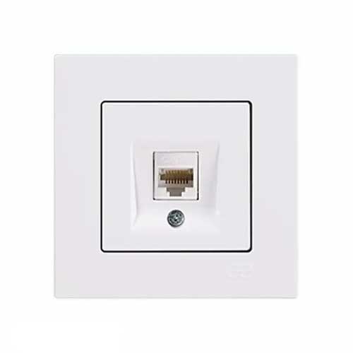پریز شبکه تک سوکت CAT6 کامل اکونا