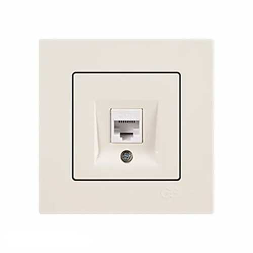 پریز شبکه تک سوکت CAT6 کامل اکونا