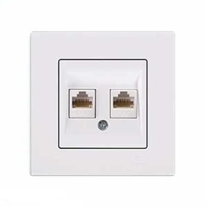پریز شبکه دو سوکت CAT6 کامل اکونا