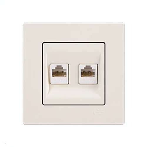 پریز شبکه دو سوکت CAT6 کامل اکونا