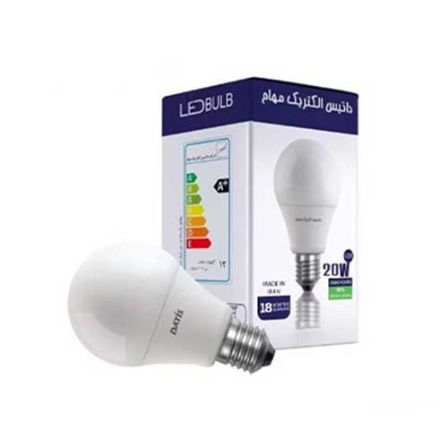 لامپ حبابی توان 20 W نوع سرپیچ E27 داتیس الکتریک