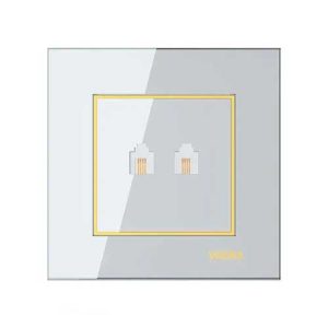 تلفن دو سوکت (چهار خط) ویرا مدل امگا کامل (تمام شیشه)