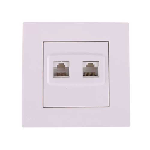 سوکت شبکه CAT 6 + CAT 6 مدل کارن روکار جهان الکتریک