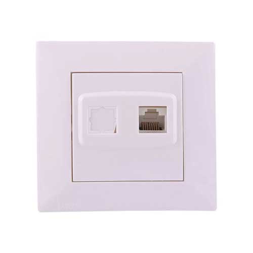 سوکت شبکه CAT 6 مونتاژ کامل مدل آیسان جهان الکتریک