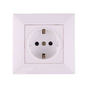 پریز ارت سرامیکی محافظ دار مونتاژ کامل مدل آیسان جهان الکتریک