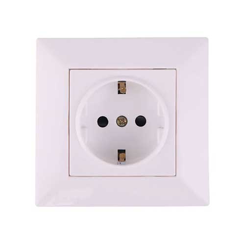 پریز ارت سرامیکی محافظ دار مونتاژ کامل مدل آیسان جهان الکتریک