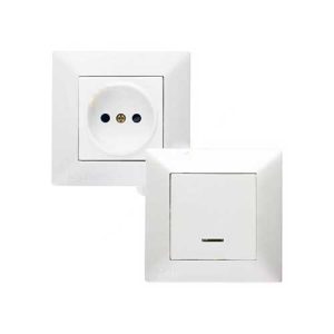 کلید پریز جور مونتاژ کامل مدل آیسان جهان الکتریک