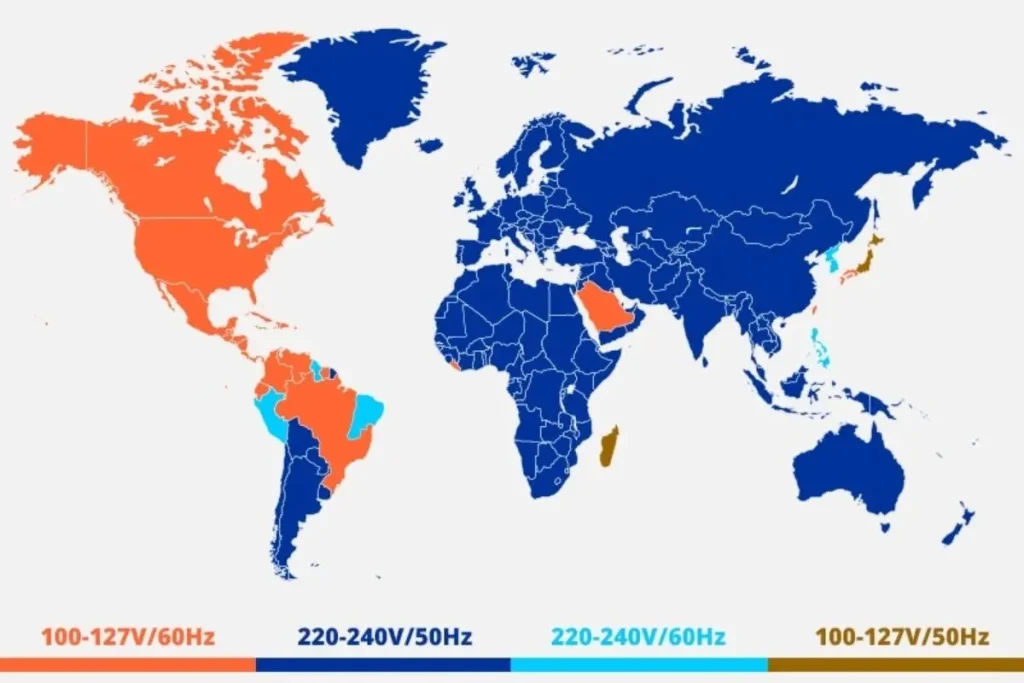 ولتاژ استاندارد در کشورهای جهان: راهنمای جامع برای مسافران