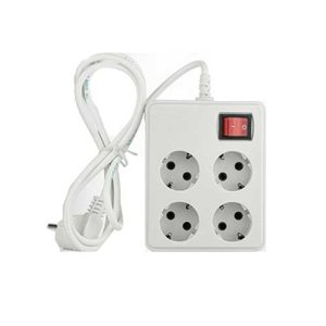 پریز 4 خانه مربع ارت دار نیکان با کابل 3 متری بهداد الکتریک